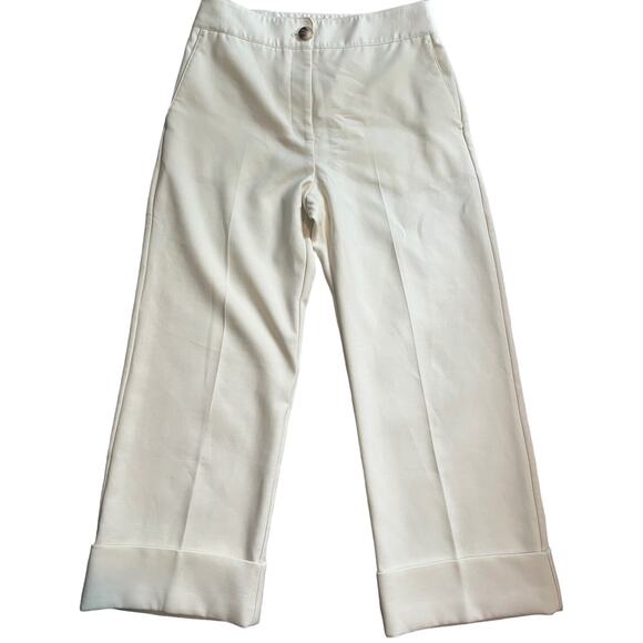 Sezane Cream Straight Leg Pants - Picture 1 of 11